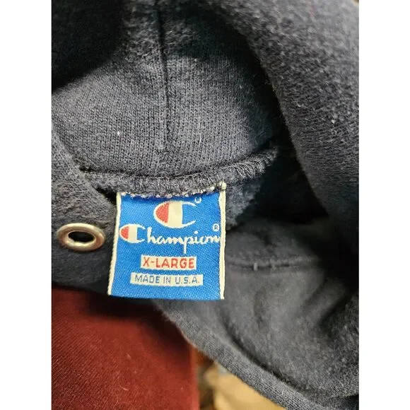Champion Vintage US Navy Hoodie Pullover Sweatshirt Mens Size XL - Picture 7 of 10